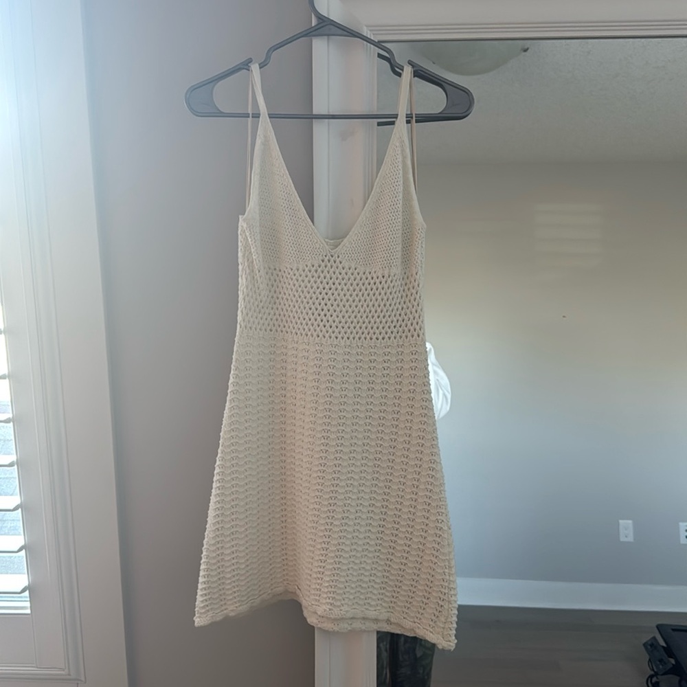 Wilfred Cream Knit Beach Dress